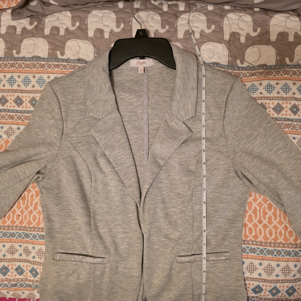 Candie's Light Heather Grey Blazer - Picture 14 of 15